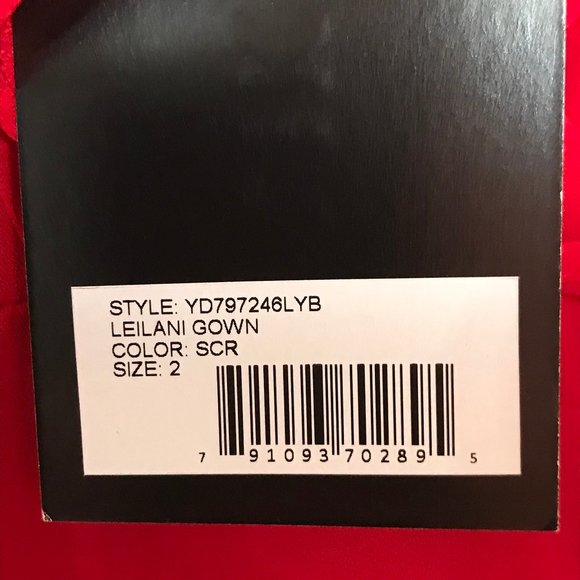 Likely Leilani Asymmetrical Chiffon Red Gown 2 - Picture 11 of 12